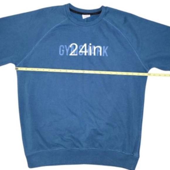 Gymshark Apollo Crew Neck Pullover Sweatshirt Shirt Green Blue Men Large Unisex - Picture 6 of 9